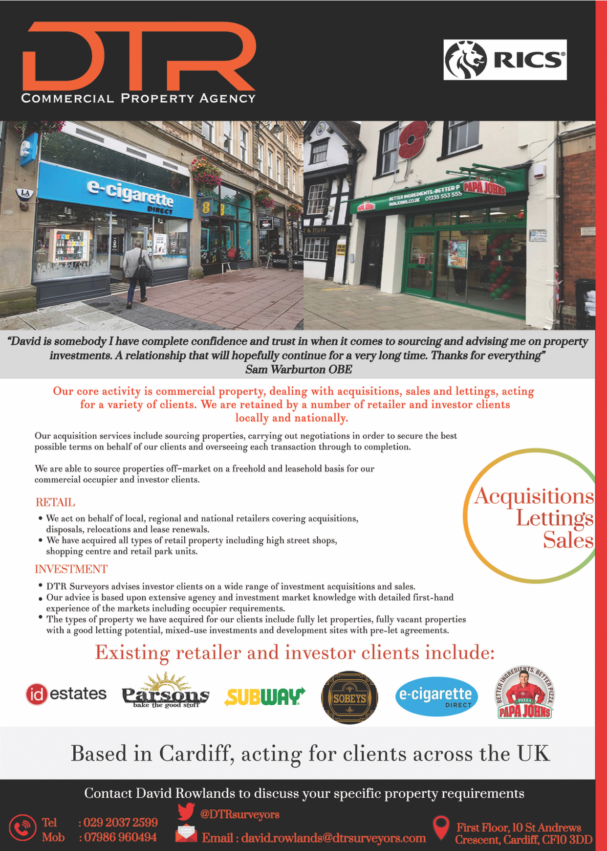 DTR Surveyors | Commercial Property Agents & Investments in Cardiff